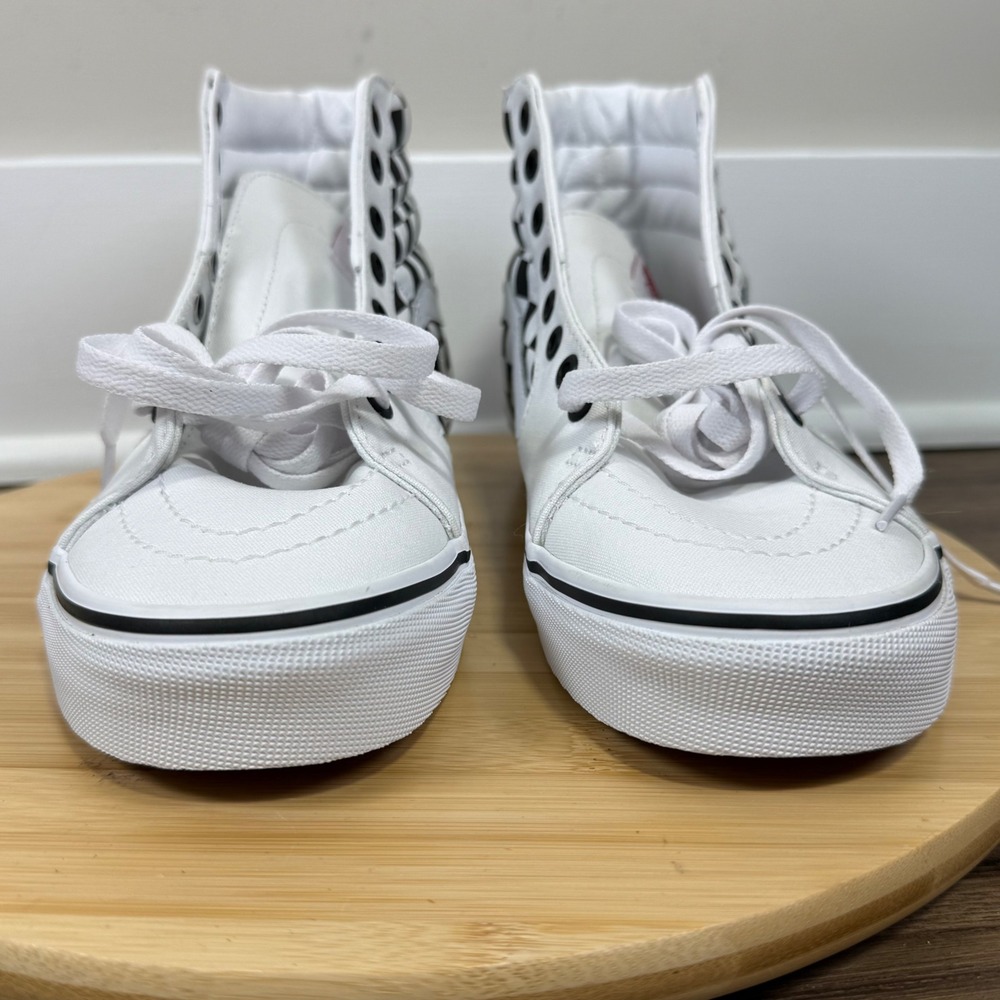 Vans Sk8-Hi Sneakers Unisex M8.5 W10 White Black Checkerboard Emo Punk Urban
